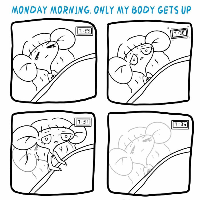 On A Monday Morning, My Body Went To Work But My Soul Was Still In Bed…
