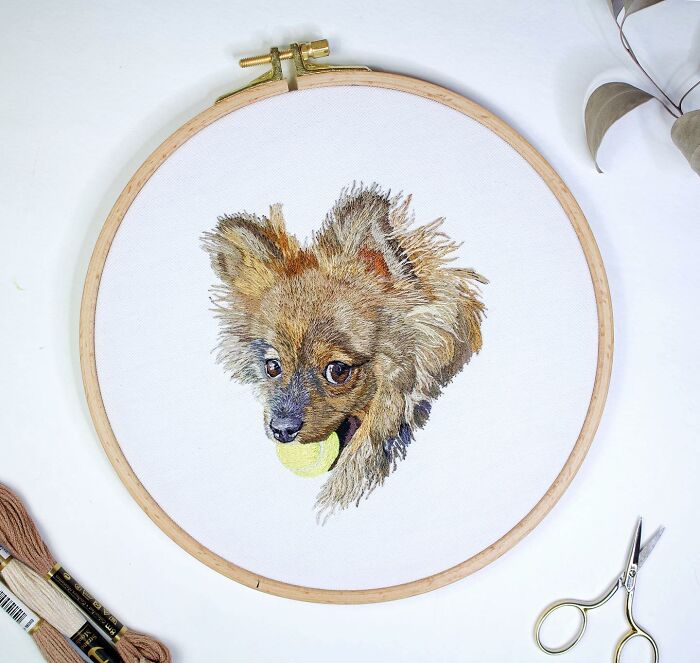 I Made Realistic Embroidered Pet Portraits