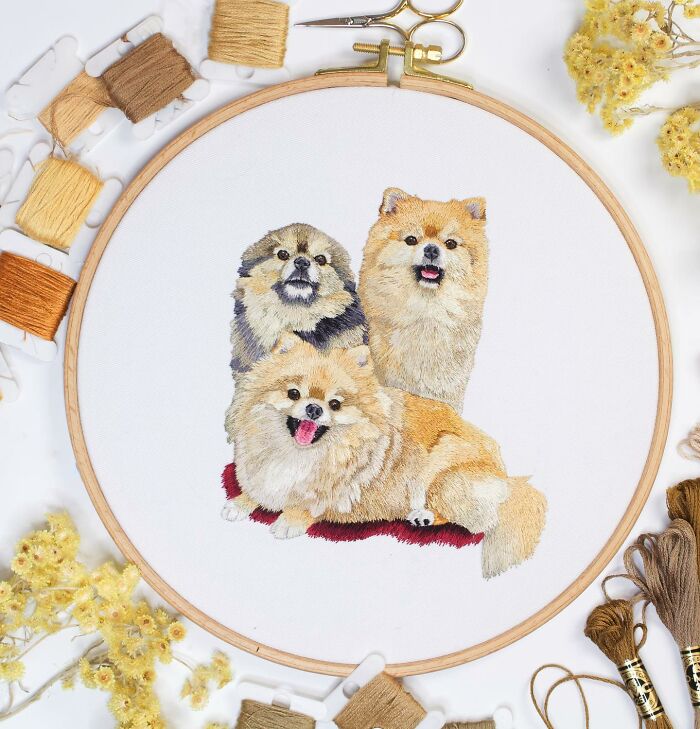 I Made Realistic Embroidered Pet Portraits