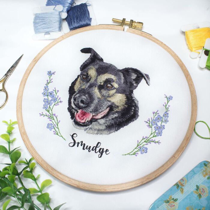 I Made Realistic Embroidered Pet Portraits