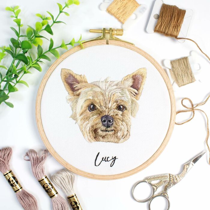 I Made Realistic Embroidered Pet Portraits