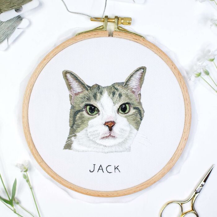 I Made Realistic Embroidered Pet Portraits