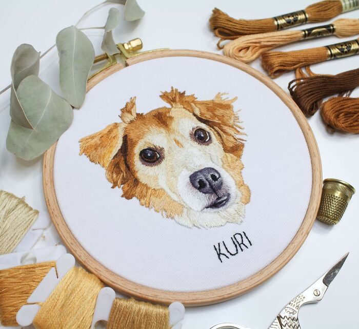 I Made Realistic Embroidered Pet Portraits