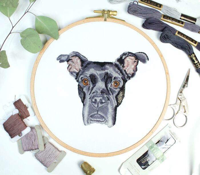I Made Realistic Embroidered Pet Portraits