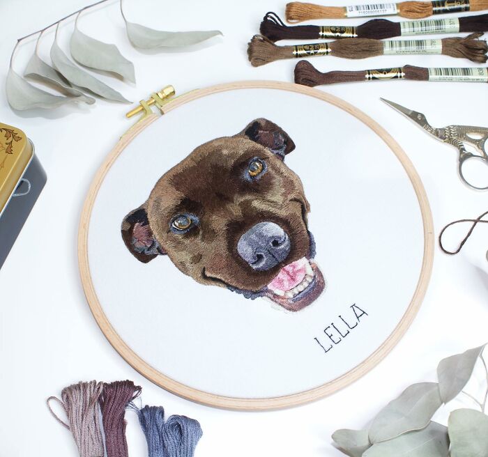 I Made Realistic Embroidered Pet Portraits