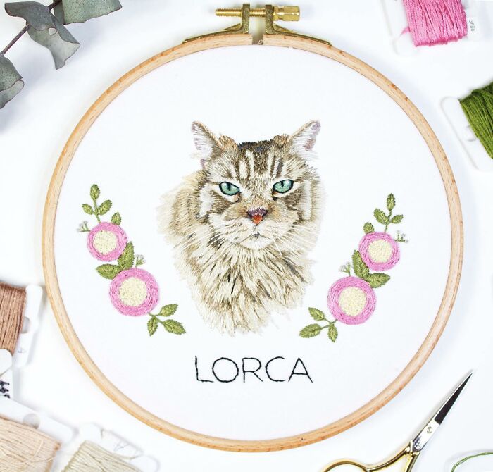 I Made Realistic Embroidered Pet Portraits