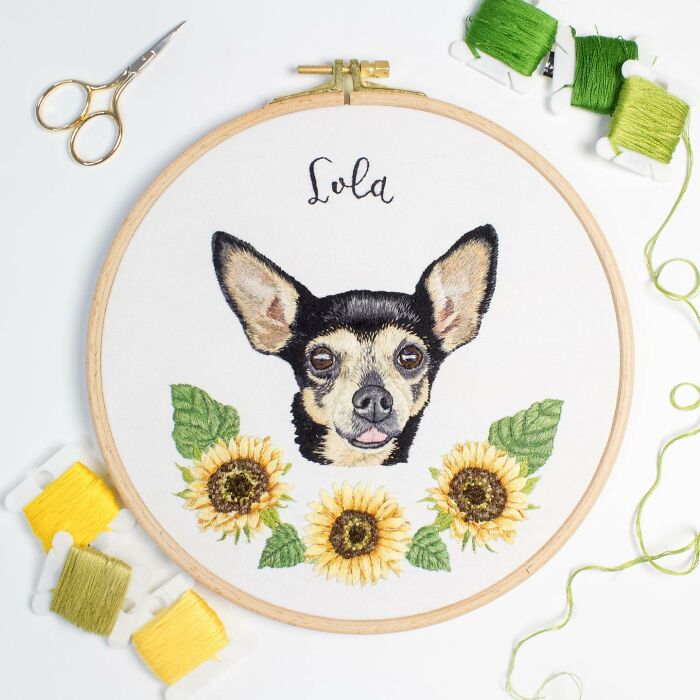 I Made Realistic Embroidered Pet Portraits