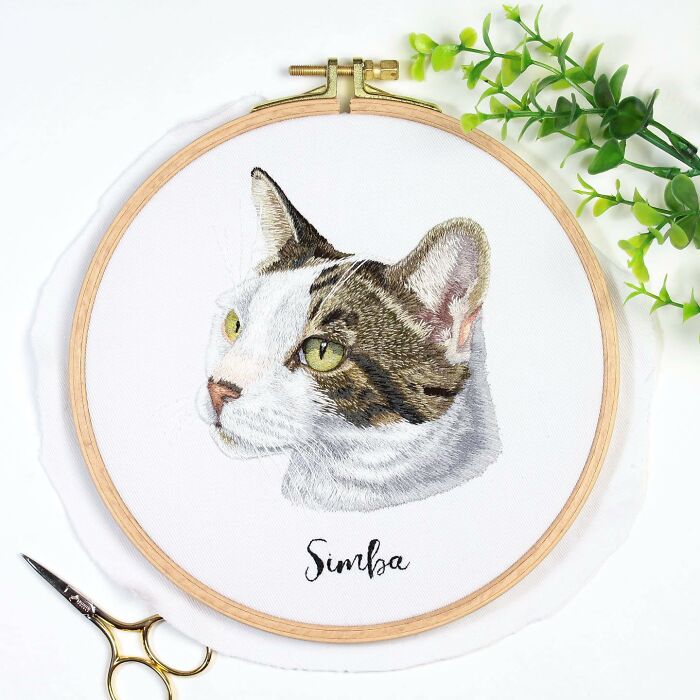 I Made Realistic Embroidered Pet Portraits