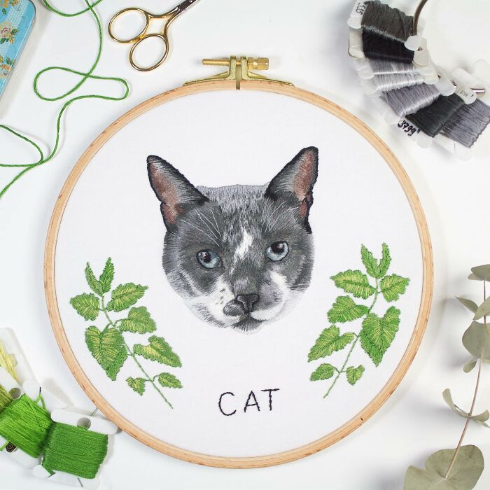 I Made Realistic Embroidered Pet Portraits