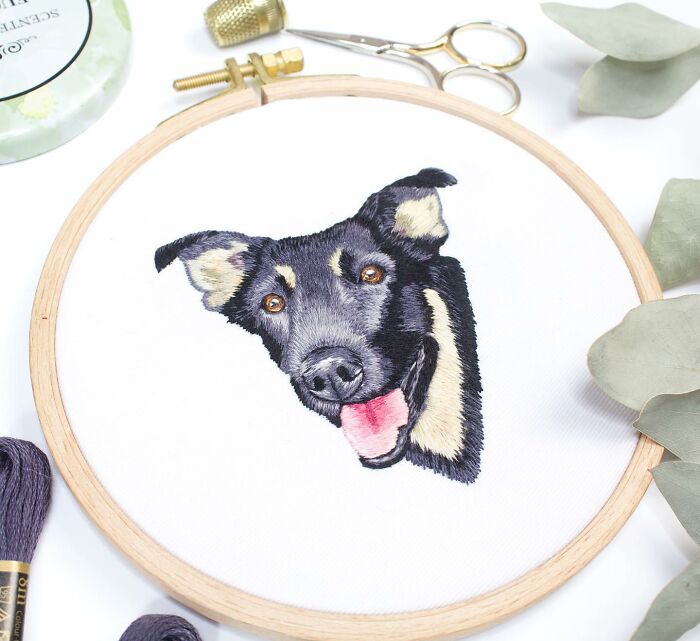 I Made Realistic Embroidered Pet Portraits