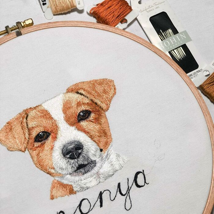 I Made Realistic Embroidered Pet Portraits