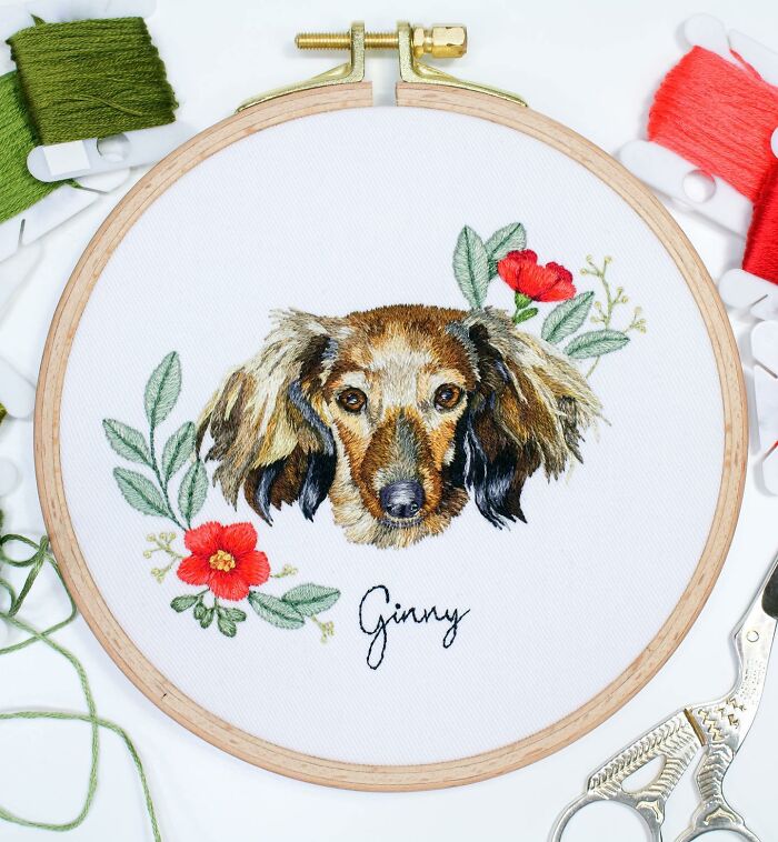 I Made Realistic Embroidered Pet Portraits