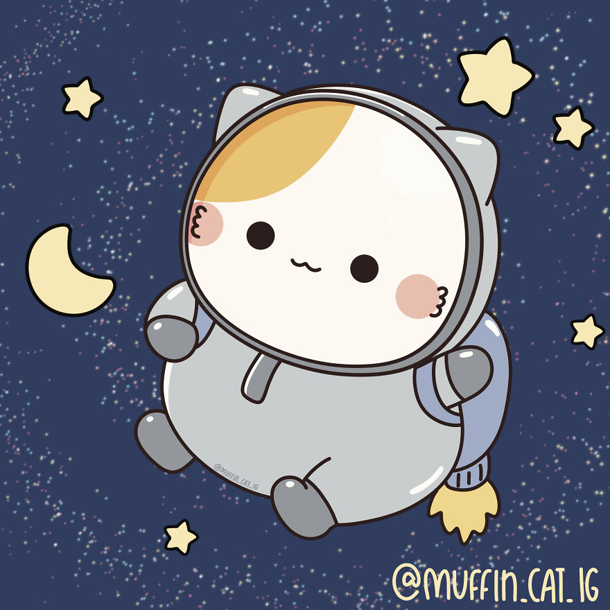 Muffin In Space With A Proper Spacesuit This Time