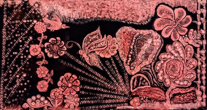 Liquid Chalk On A Repurposed 60 " TV Screen (Glass)