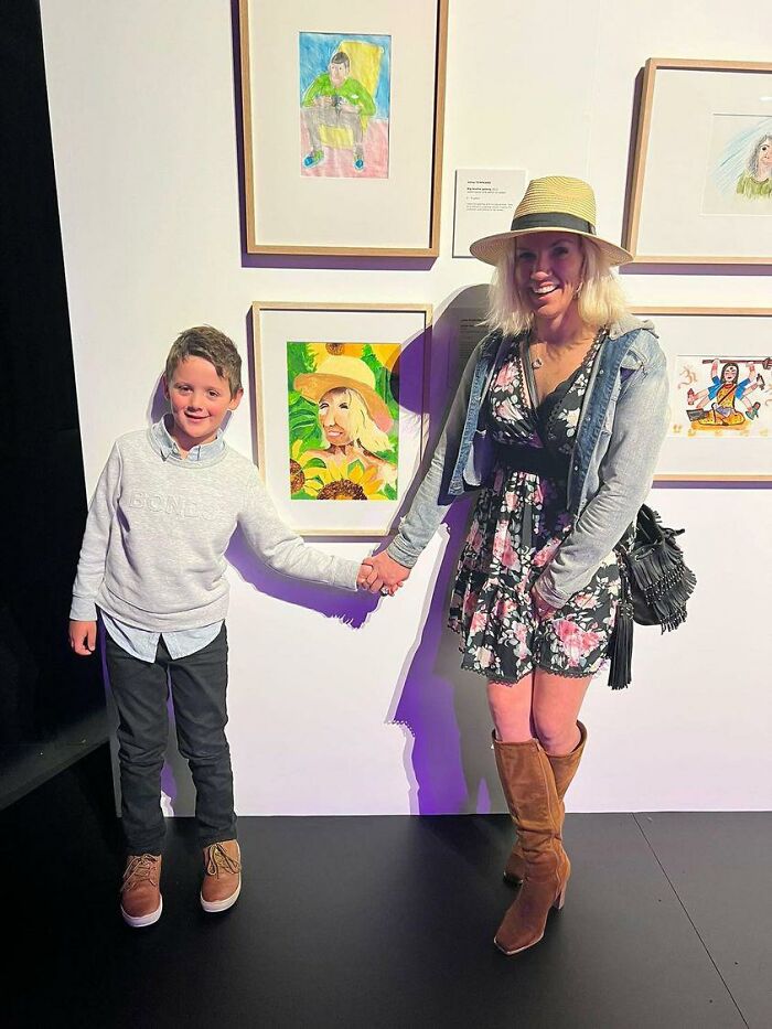 Talented 8-Year-Old's Portrait Of His Aunt Becomes Finalist In Prestigious Art Competition