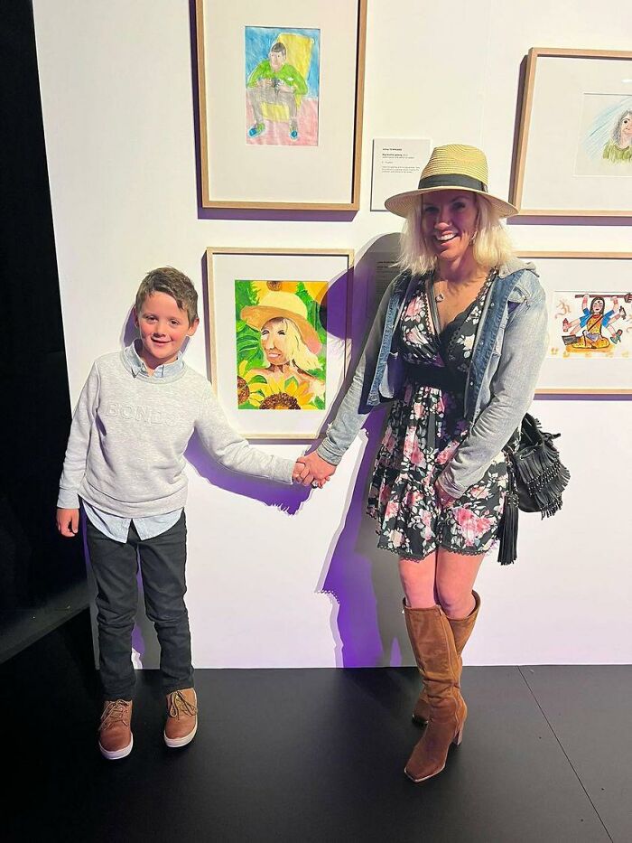 Talented 8-Year-Old's Portrait Of His Aunt Becomes Finalist In Prestigious Art Competition Talented 8-Year-Old's Portrait Of His Aunt Becomes Finalist In Prestigious Art Competition