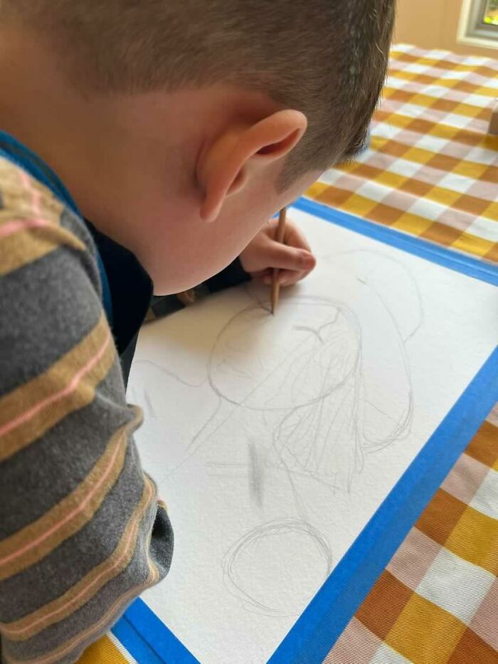 Talented 8-Year-Old's Portrait Of His Aunt Becomes Finalist In Prestigious Art Competition Talented 8-Year-Old's Portrait Of His Aunt Becomes Finalist In Prestigious Art Competition
