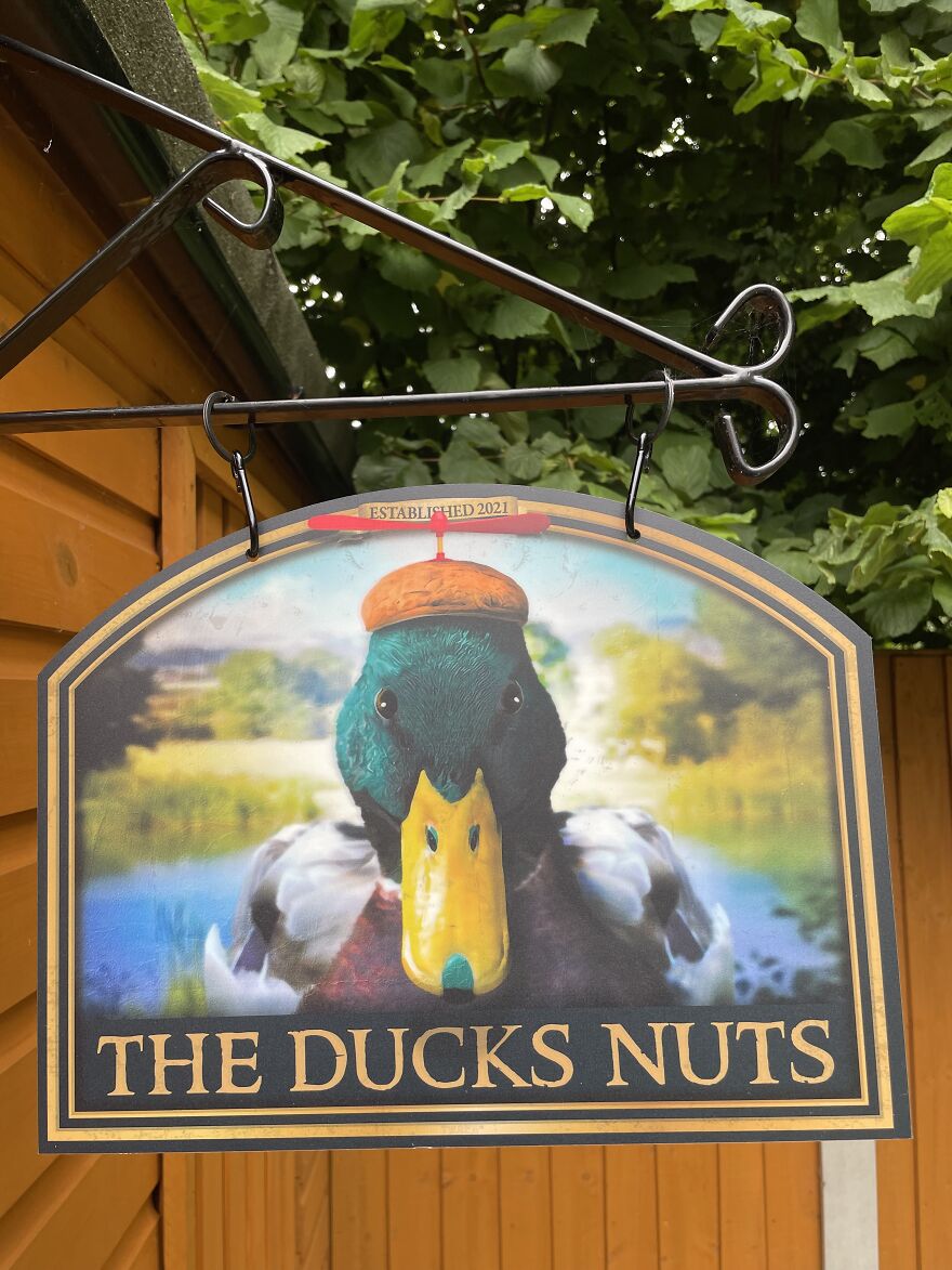 The Ducks Nuts Bar Sign