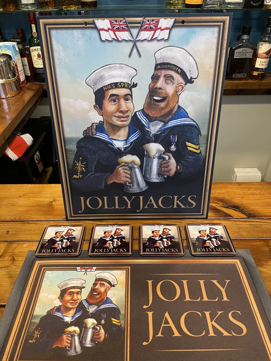 Royal Navy Sailors With Beer