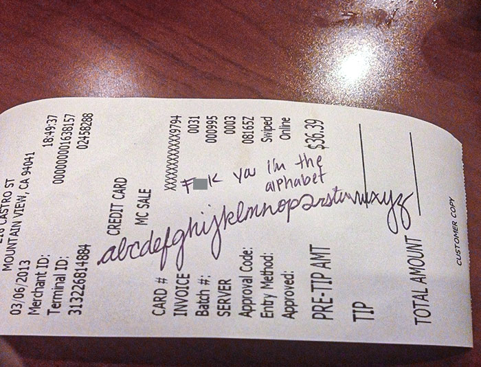 What I Got For A Tip. So Confused