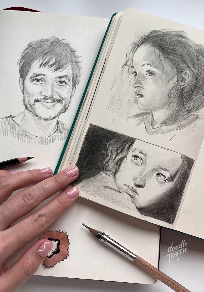My Self-Taught "Portrait Sketchbooking" Art