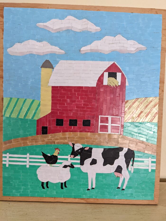 Mosaic Made Of Bread Clips