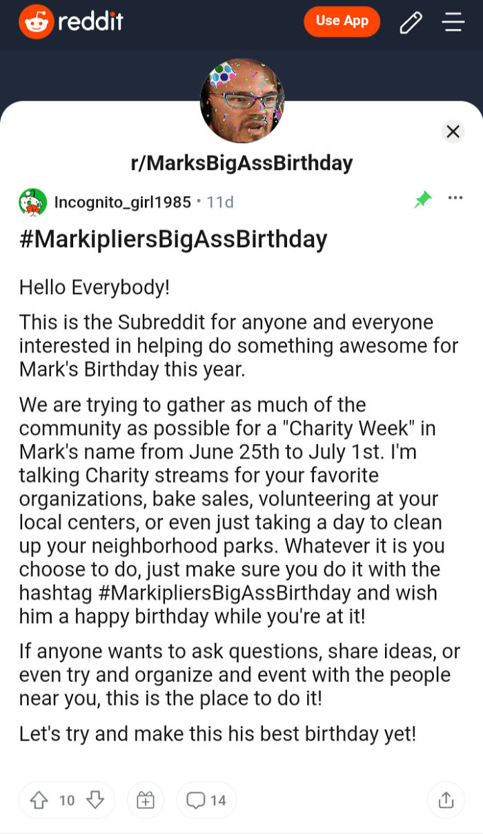 There's A Charity Event Going On For The Markiplier Community And I Felt It Had To Be Shared