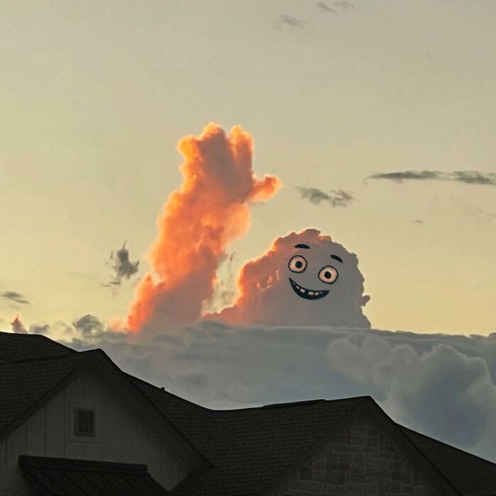 This Artist Reimagines Clouds As Characters By Drawing Shapes Onto Them