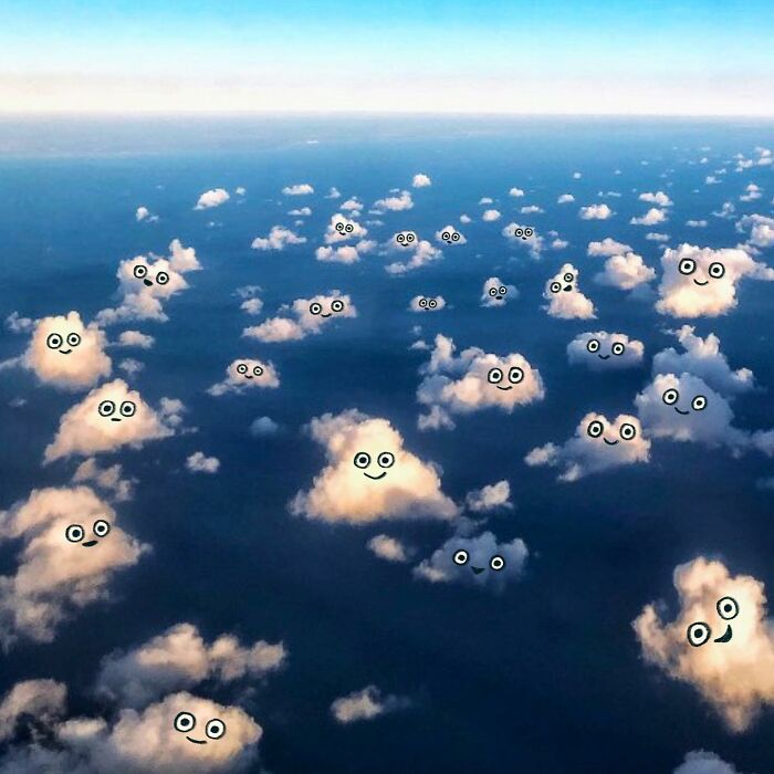 This Artist Reimagines Clouds As Characters By Drawing Shapes Onto Them