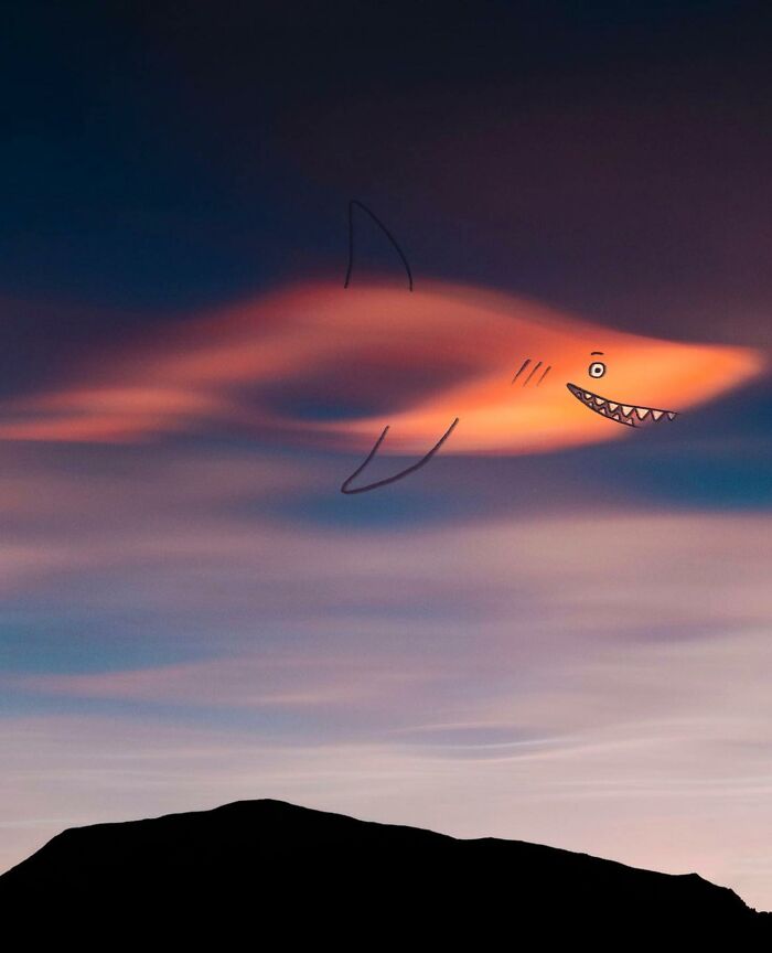 This Artist Reimagines Clouds As Characters By Drawing Shapes Onto Them