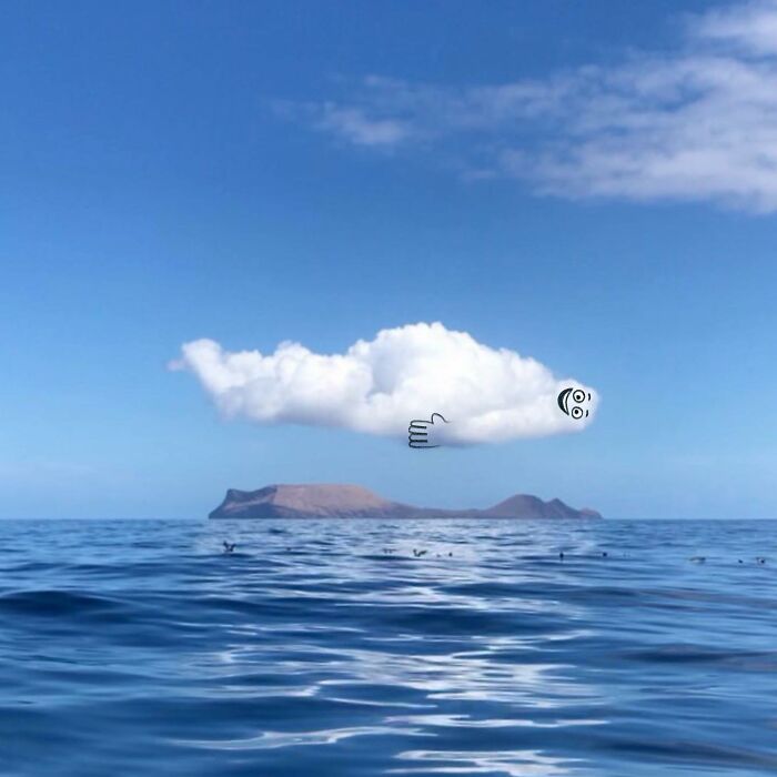 This Artist Reimagines Clouds As Characters By Drawing Shapes Onto Them