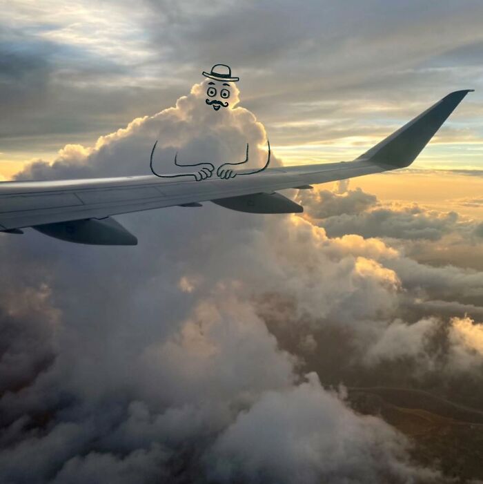 This Artist Reimagines Clouds As Characters By Drawing Shapes Onto Them