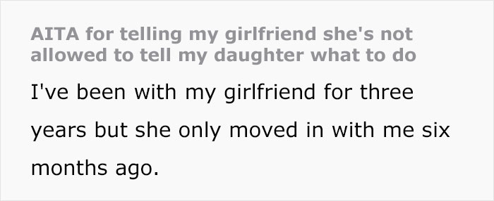 Man Asks Internet To Tell Him If He Is A Jerk For Telling Girlfriend Not To Regulate How His Daughter Looks Man Asks Internet To Tell Him If He Is A Jerk For Telling Girlfriend Not To Regulate How His Daughter Looks