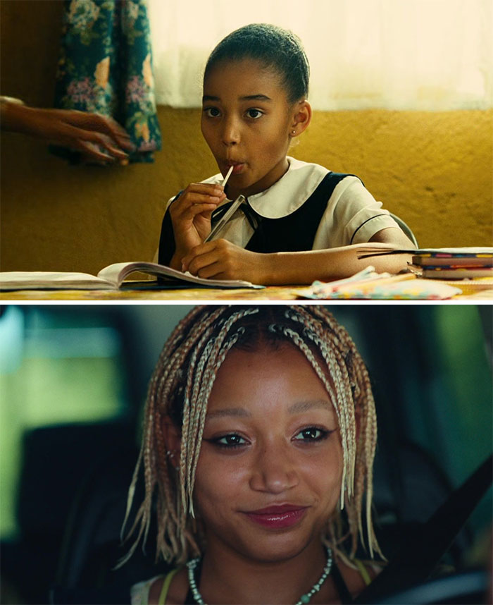 Amandla Stenberg In "Colombiana" (2011) At 13 Years Old And At 23 In "Bodies Bodies Bodies" (2022)