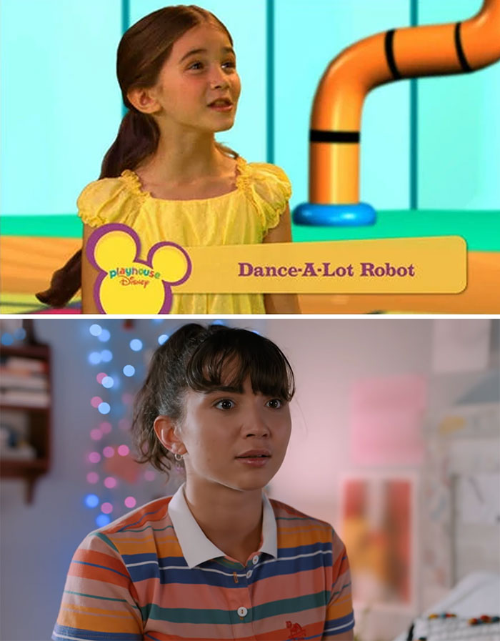 Rowan Blanchard In "Dance-A-Lot Robot" (2010) At 9 Years Old And At 20 In"Crush" (2022)