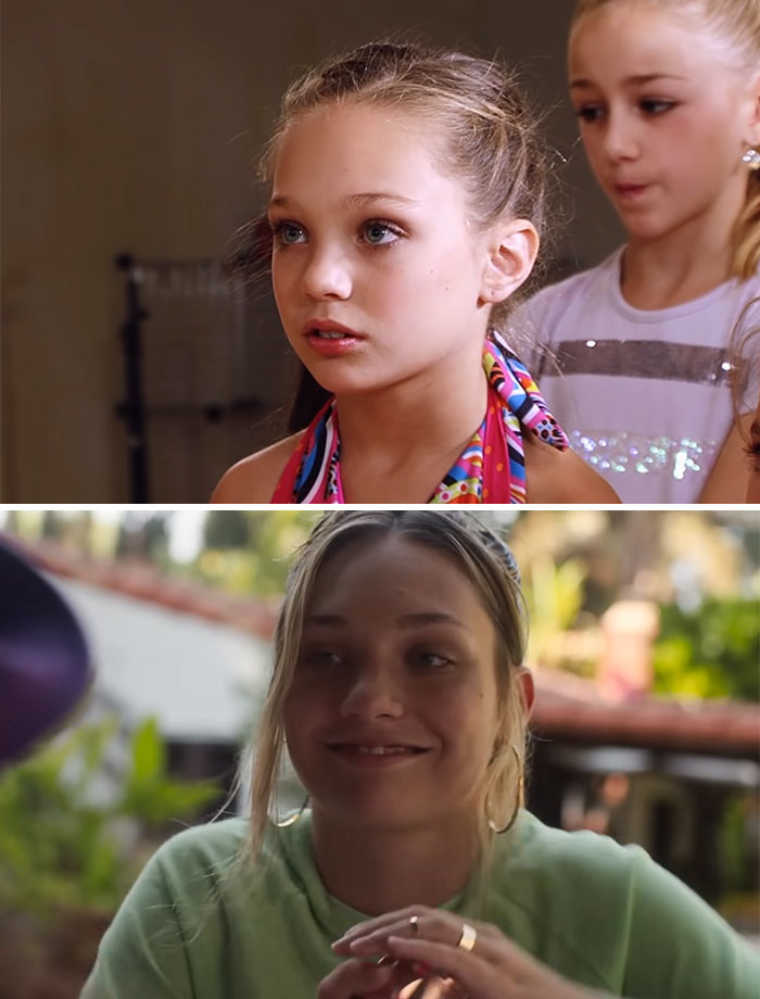 Maddie Ziegler In "Dance Moms" (2011) At 9 Years Old And At 19 In "The Fallout" (2021)