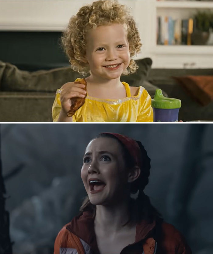 Iris Apatow In "Knocked Up" (2007) At 5 Years Old And At 20 In "The Bubble" (2022)