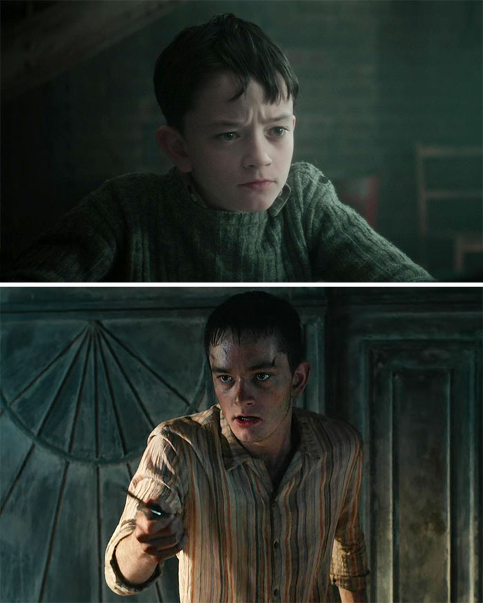 Lewis Macdougall In "Pan" (2015) At 13 Years Old And At 17 In "His Dark Materials" (2019)