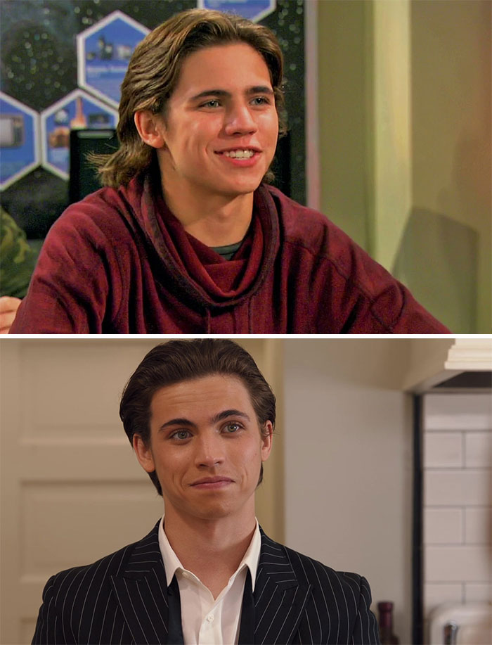 Tanner Buchanan In "Girl Meets World" (2015) At 17 Years Old And At 23 In "He's All That" (2021)