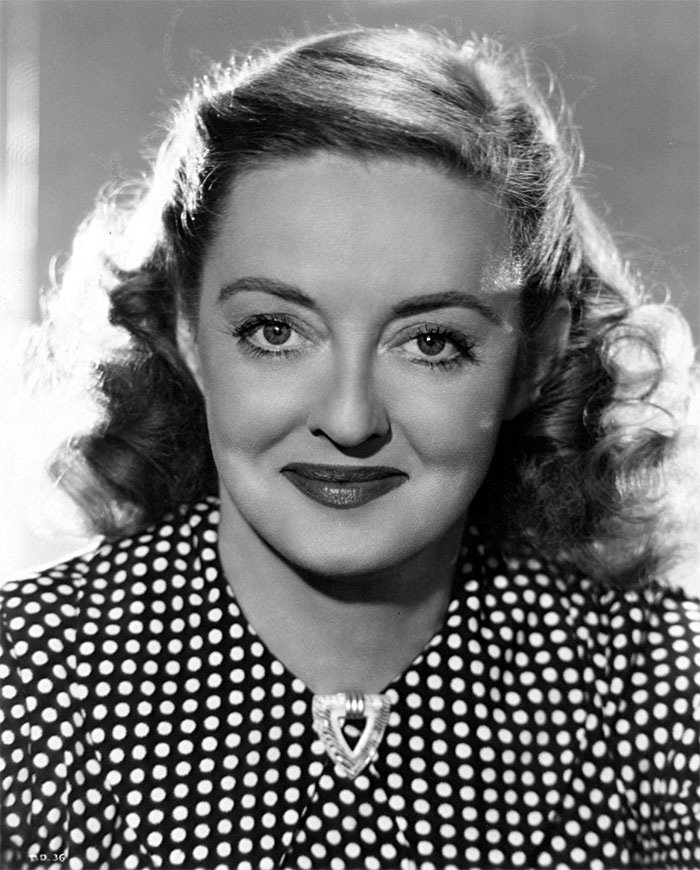Black and white picture of Bette Davis