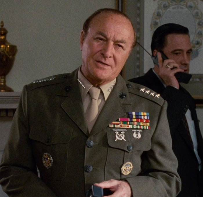 Robert Loggia wearing military clothes