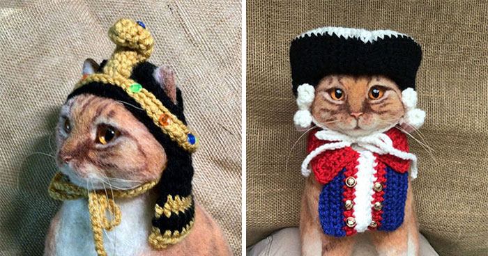 Cat Hats For Every Occasion: This Artist Crochets Funky Hats For Cats, And Here Are Her Best 30 Works