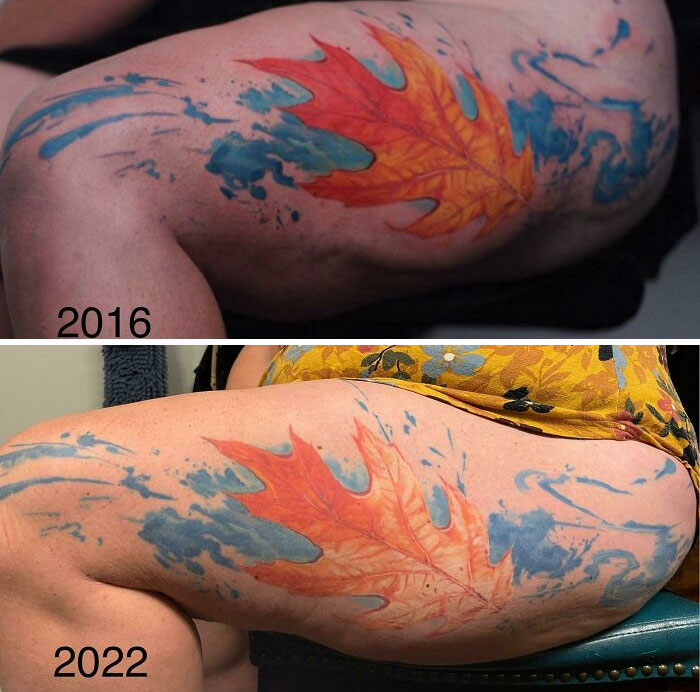 Six Year Old Watercolor Tattoo By Royal Jafarov, NYC