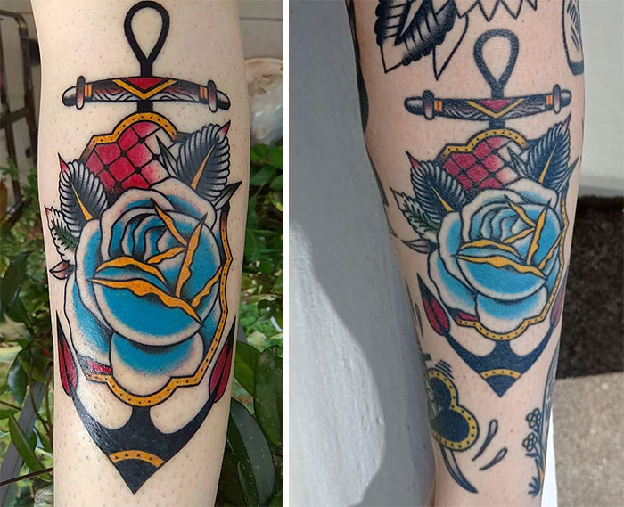 My 4 Years Old Anchor Tattoo