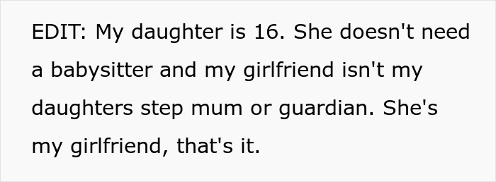 Man Asks Internet To Tell Him If He Is A Jerk For Telling Girlfriend Not To Regulate How His Daughter Looks Man Asks Internet To Tell Him If He Is A Jerk For Telling Girlfriend Not To Regulate How His Daughter Looks