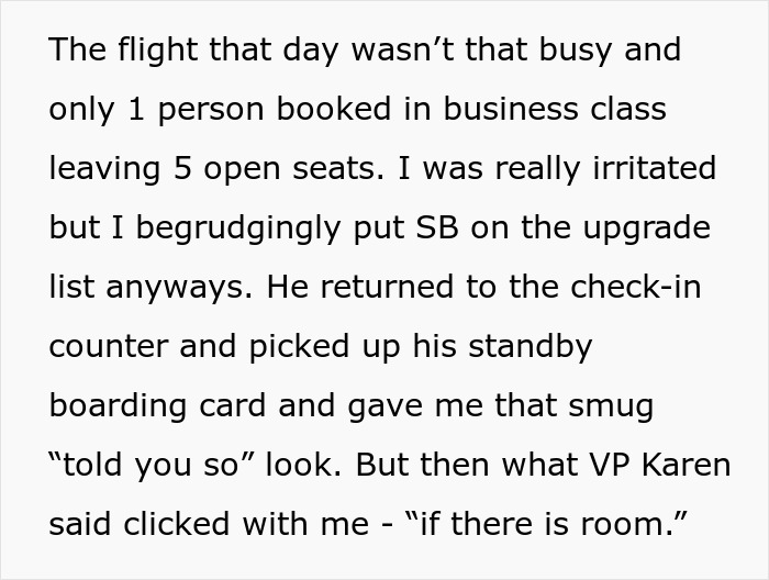 “If There’s Room”: Airline Employee Outsmarts Entitled Customer By Maliciously Complying To Upgrade His Flight