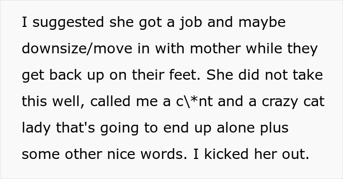 Woman Goes Off On Sister, Calls Her A “Crazy Cat Lady That's Going To End Up Alone” For Refusing To Help Her Out Financially Woman Goes Off On Sister, Calls Her A “Crazy Cat Lady That's Going To End Up Alone” For Refusing To Help Her Out Financially