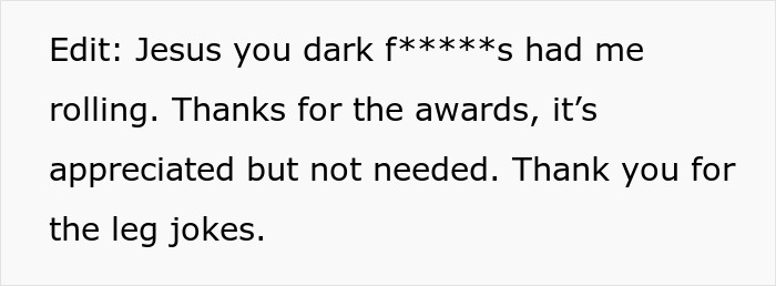 Person With A Disability Made A Joke About Their Fake Leg And Got Fired Person With A Disability Made A Joke About Their Fake Leg And Got Fired