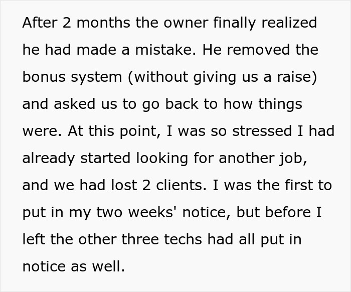 Boss Introduces A Bonus System To Save On Salaries, But It Backfires And Nearly Destroys The Business Boss Introduces A Bonus System To Save On Salaries, But It Backfires And Nearly Destroys The Business