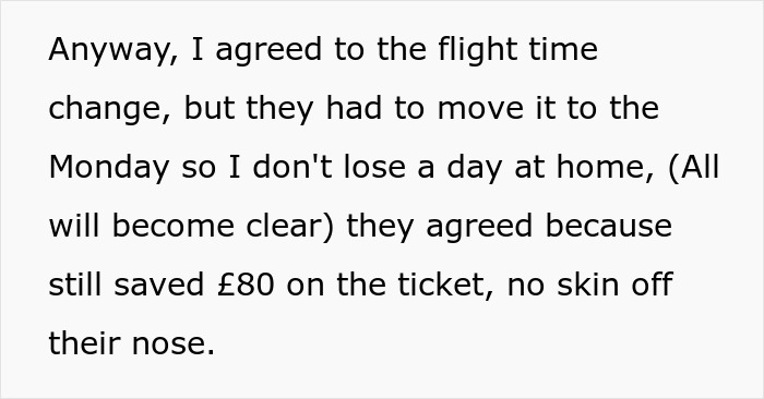 Worker Gets Creative After Company Changes His Flight To One 12 Hours Earlier To Save £80, Costs Them Over £1,000 Instead